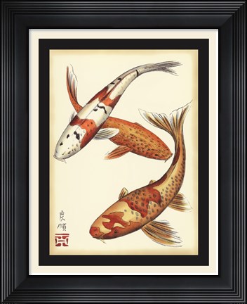 Framed Koi Fish I Print