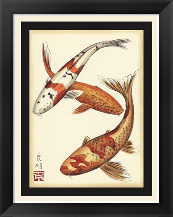 Framed Koi Fish I Print