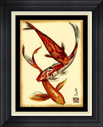 Framed Koi Fish II Print