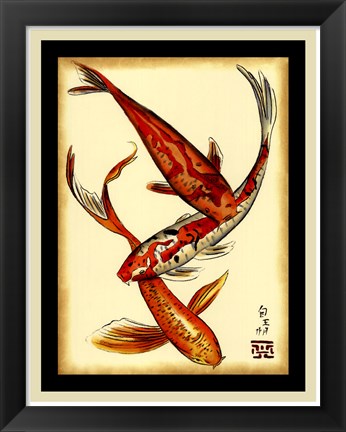 Framed Koi Fish II Print