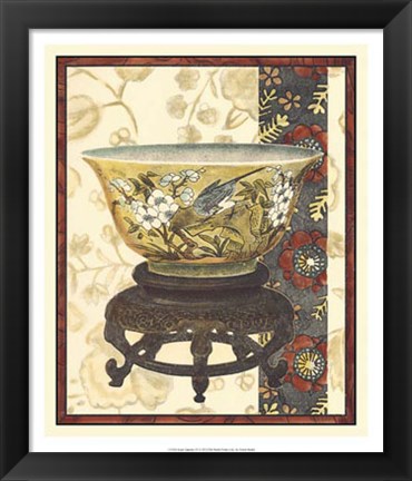 Framed Asian Tapestry IV Print