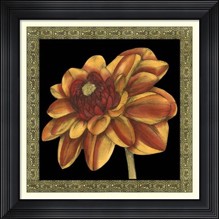 Framed Patterned Flowers VI Print