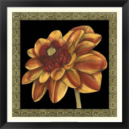 Framed Patterned Flowers VI Print