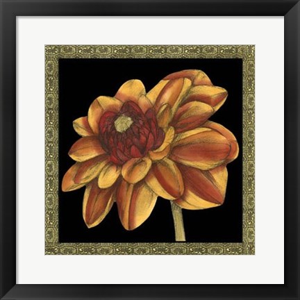 Framed Patterned Flowers VI Print