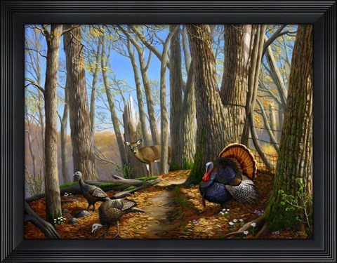 Framed Along the Fence Print