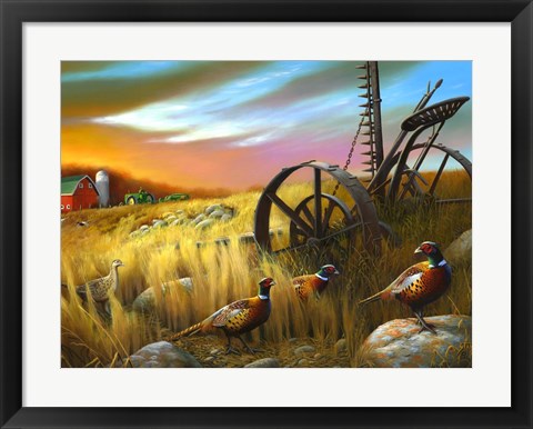 Framed Pheasants I Print