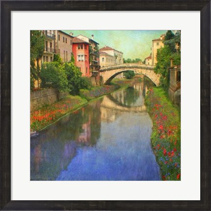 Framed Stream Bridge Print