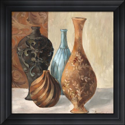 Framed Spa Vases I Print