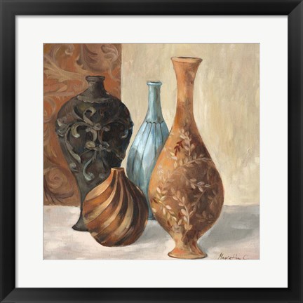 Framed Spa Vases I Print