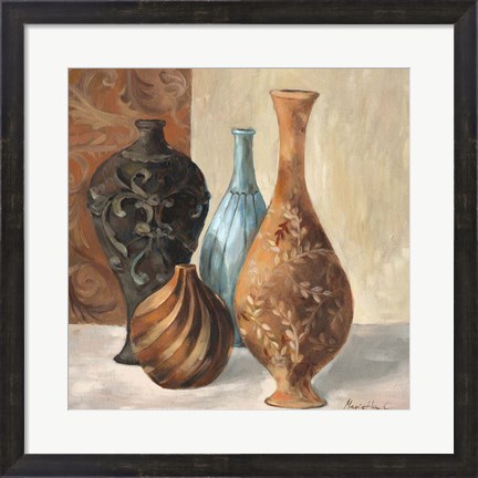 Framed Spa Vases I Print