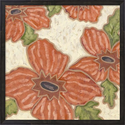 Framed Persimmon Flora II Print
