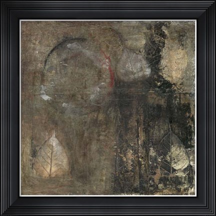 Framed Neutral Leaves II Print