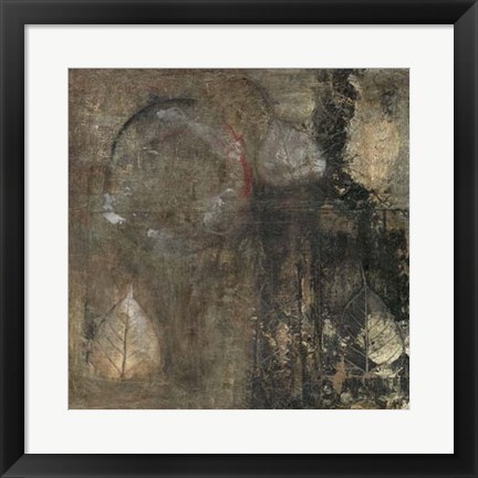 Framed Neutral Leaves II Print