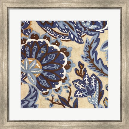 Framed Custom Indigo Tapestry I Print