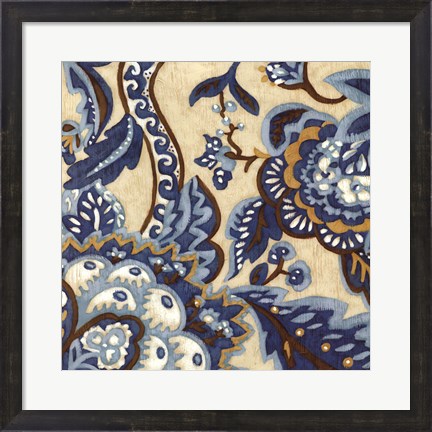 Framed Custom Indigo Tapestry II Print