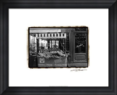 Framed Cafe Charm, Paris I Print