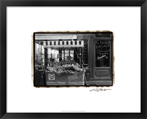 Framed Cafe Charm, Paris I Print