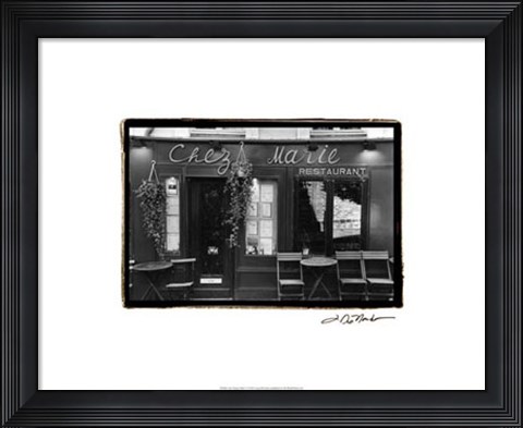 Framed Cafe Charm, Paris V Print