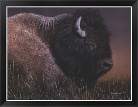 Framed American Icon- Bison Print