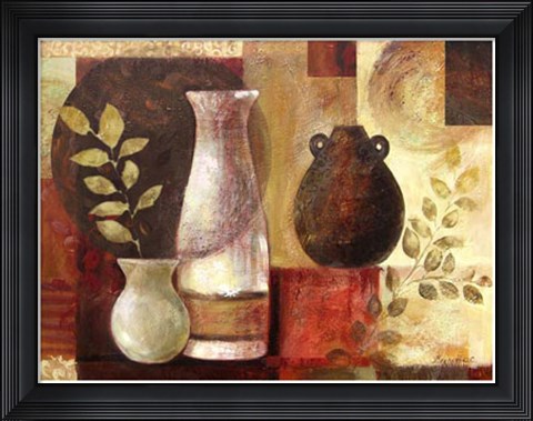 Framed Spice Vases II Print