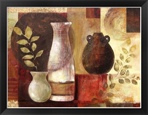 Framed Spice Vases II Print