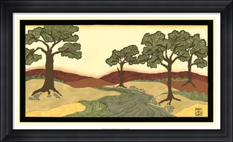 Framed Warm Horizons I Print