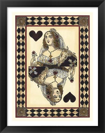 Framed Harlequin Cards III Print