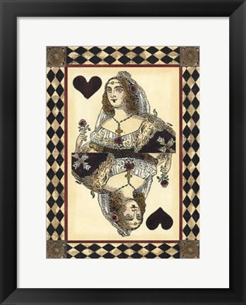 Framed Harlequin Cards III Print