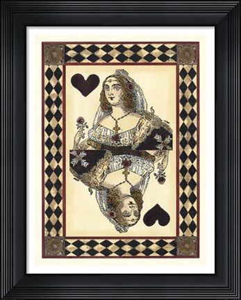 Framed Harlequin Cards IV Print