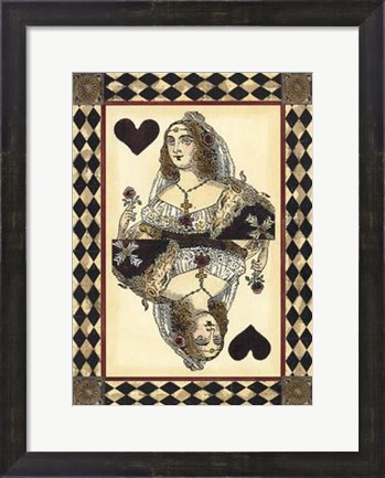 Framed Harlequin Cards IV Print