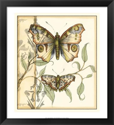 Framed Tandem Butterflies I Print