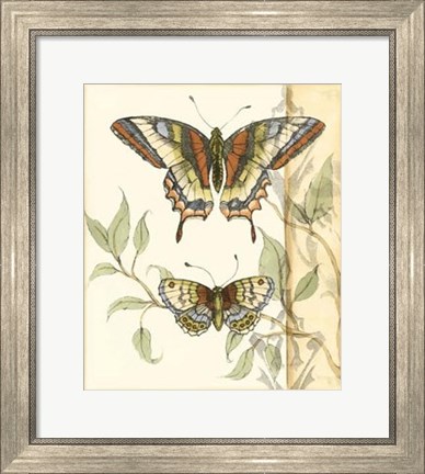 Framed Tandem Butterflies II Print