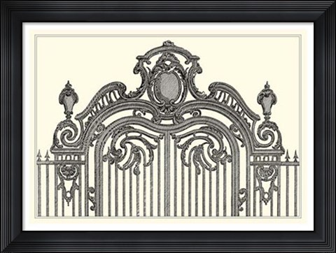 Framed Antique Briseux Gate II Print