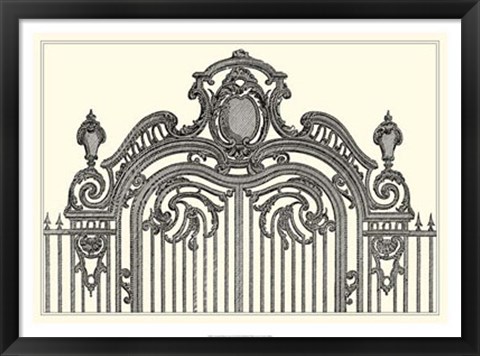 Framed Antique Briseux Gate II Print