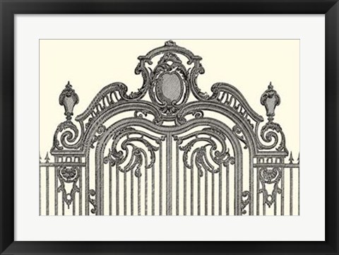 Framed Antique Briseux Gate II Print