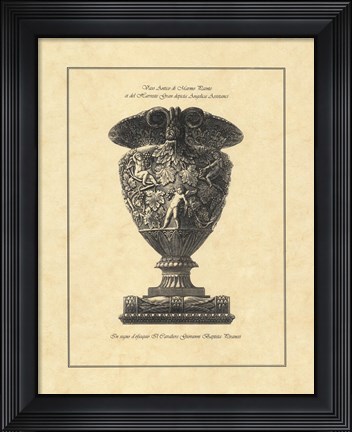 Framed Vintage Harvest Urn I - Vaso Antico Print