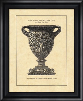 Framed Vintage Harvest Urn II - Vaso Antico Print