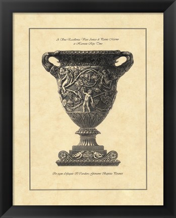 Framed Vintage Harvest Urn II - Vaso Antico Print