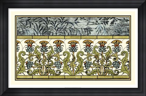 Framed Stained Glass Flowers IV Print