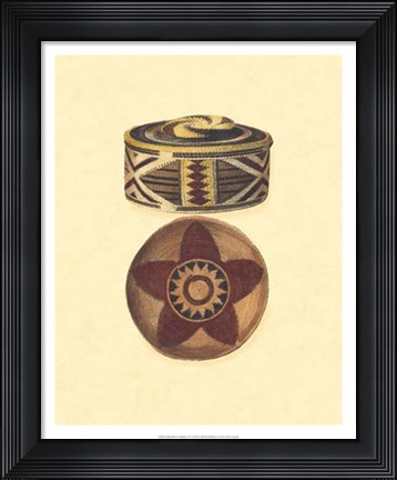 Framed Hand Woven Baskets IV Print