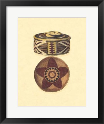 Framed Hand Woven Baskets IV Print