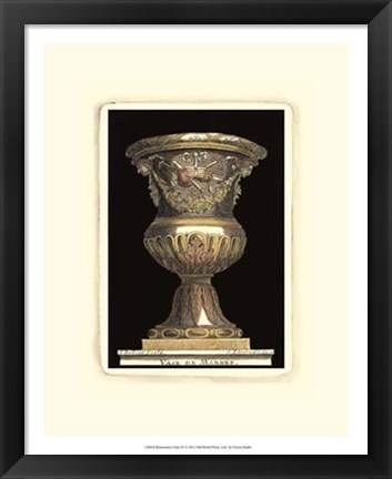 Framed Renaissance Vase IV Print