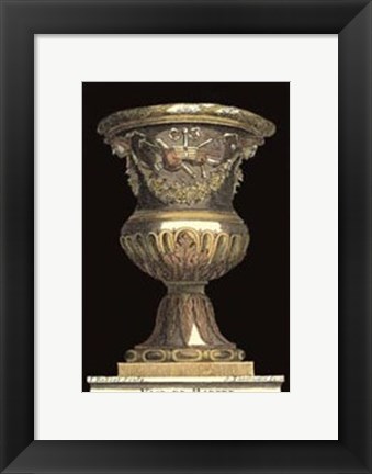 Framed Renaissance Vase IV Print