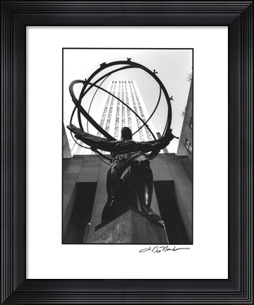 Framed Atlas at Rockefeller Center Print