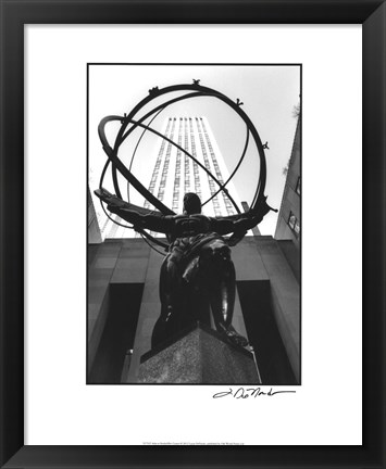 Framed Atlas at Rockefeller Center Print