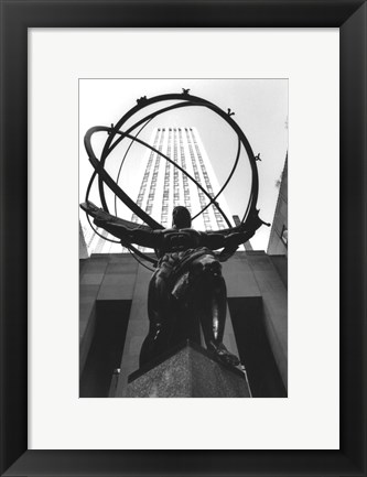 Framed Atlas at Rockefeller Center Print