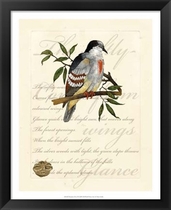 Framed Romantic Dove II Print