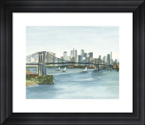 Framed Plein Air Cityscape I Print