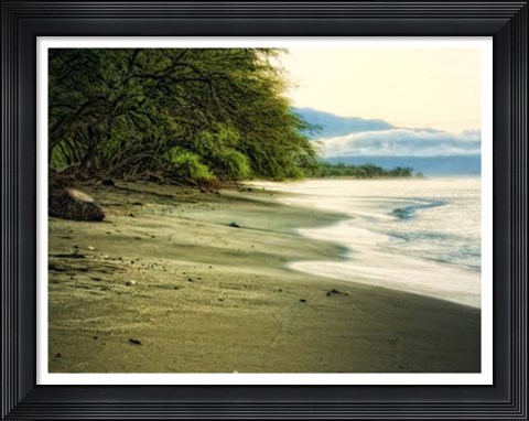 Framed Lonely Beach Print