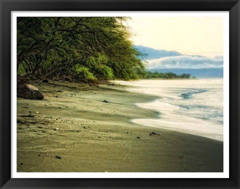 Framed Lonely Beach Print